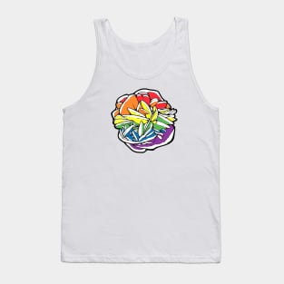 LGBTQ+ Pride Flag Desert Rose Mineral Mineralogy Geology Tank Top